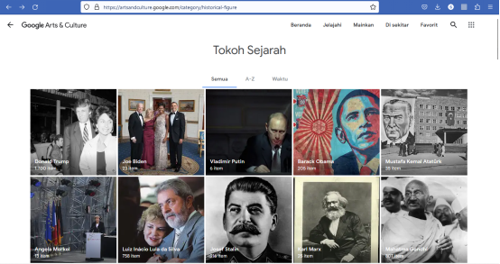 Mengulik para tokoh-tokoh sejarah melalui Google Arts and Culture 
